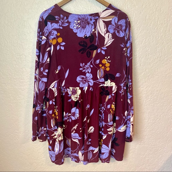 FREE PEOPLE Bella Floral Print Tunic Size Medium - Picture 4 of 9
